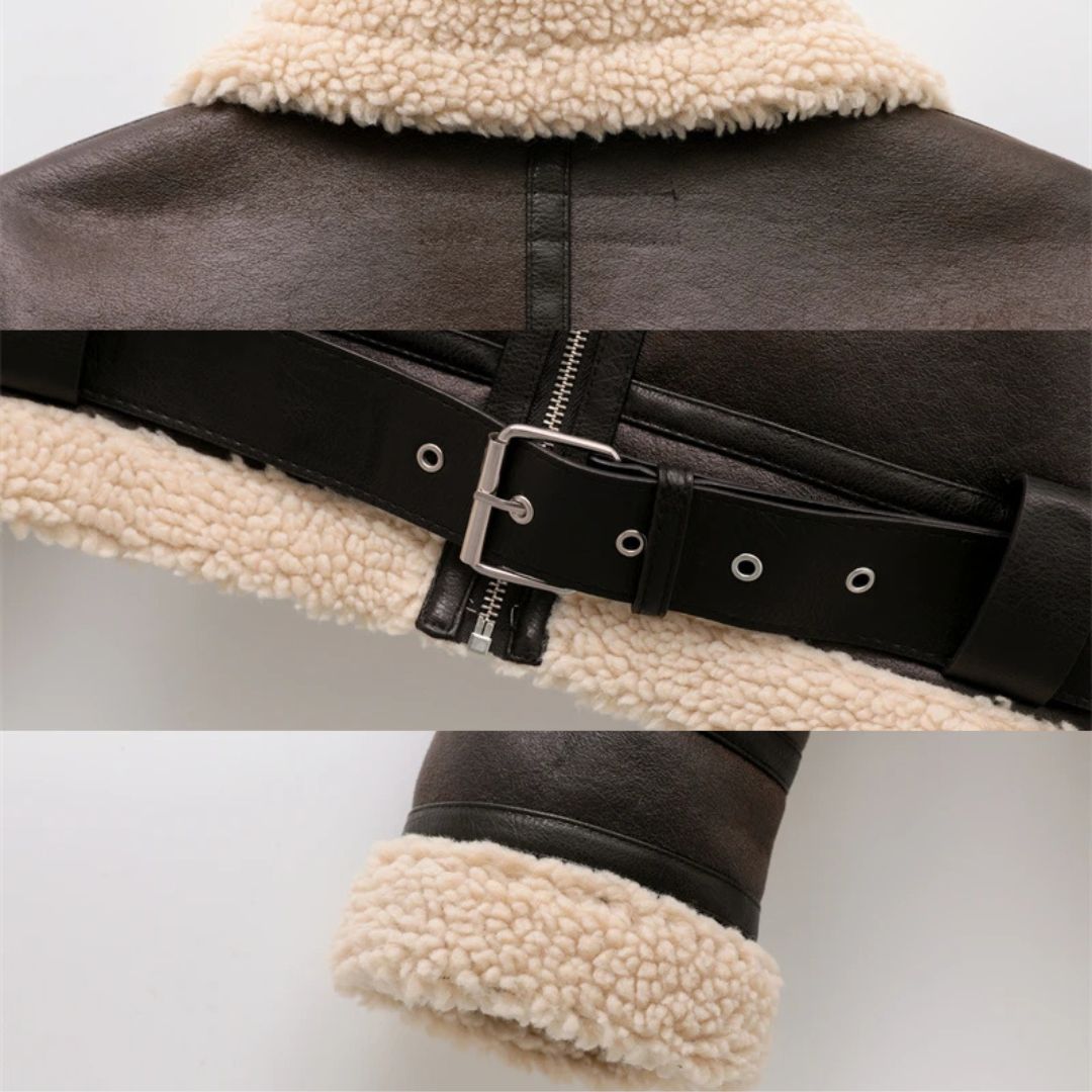 LAUREN™ - Cozy Vintage Shearling Jacket